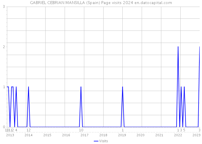 GABRIEL CEBRIAN MANSILLA (Spain) Page visits 2024 