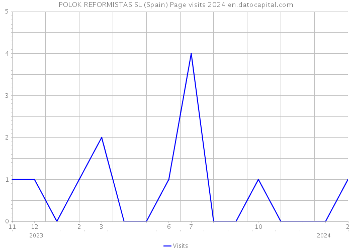 POLOK REFORMISTAS SL (Spain) Page visits 2024 