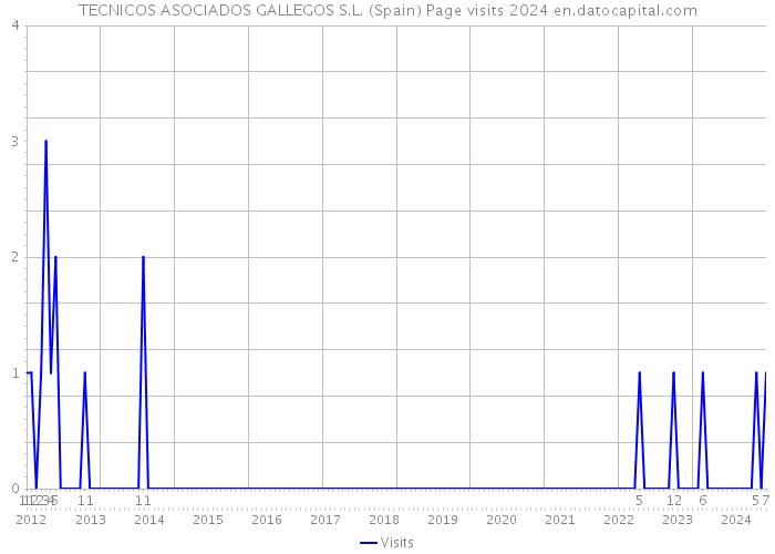 TECNICOS ASOCIADOS GALLEGOS S.L. (Spain) Page visits 2024 