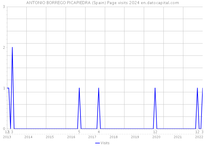 ANTONIO BORREGO PICAPIEDRA (Spain) Page visits 2024 
