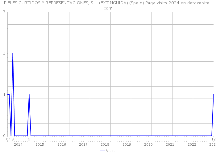 PIELES CURTIDOS Y REPRESENTACIONES, S.L. (EXTINGUIDA) (Spain) Page visits 2024 