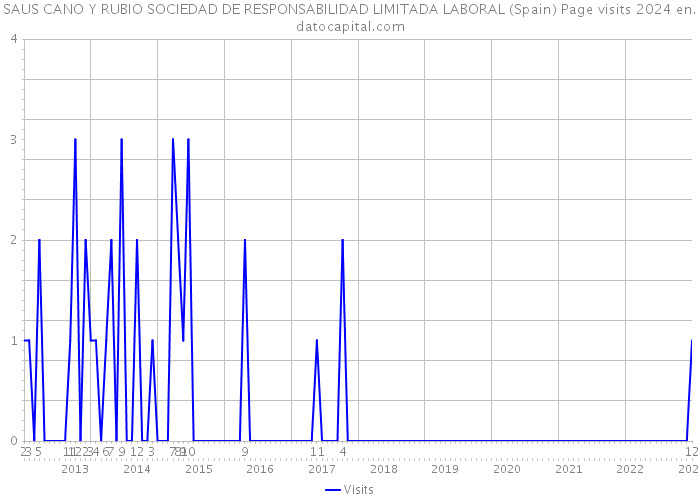 SAUS CANO Y RUBIO SOCIEDAD DE RESPONSABILIDAD LIMITADA LABORAL (Spain) Page visits 2024 