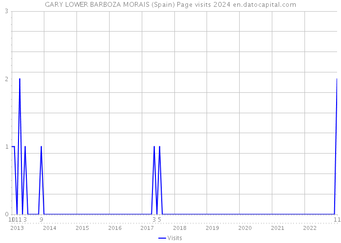 GARY LOWER BARBOZA MORAIS (Spain) Page visits 2024 