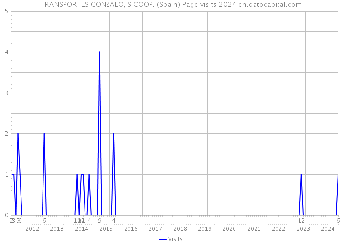 TRANSPORTES GONZALO, S.COOP. (Spain) Page visits 2024 