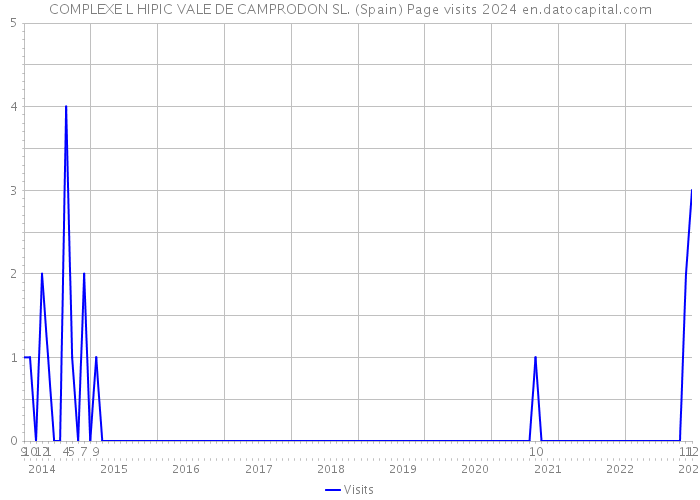 COMPLEXE L HIPIC VALE DE CAMPRODON SL. (Spain) Page visits 2024 