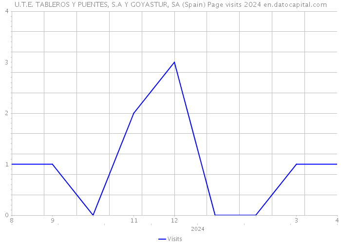 U.T.E. TABLEROS Y PUENTES, S.A Y GOYASTUR, SA (Spain) Page visits 2024 