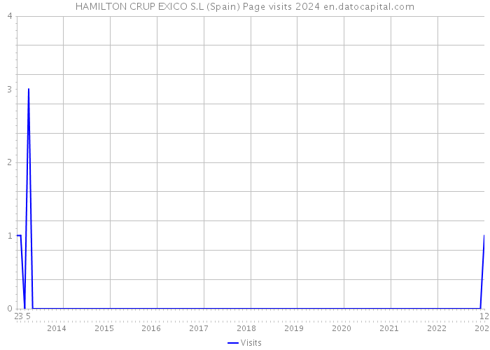 HAMILTON CRUP EXICO S.L (Spain) Page visits 2024 