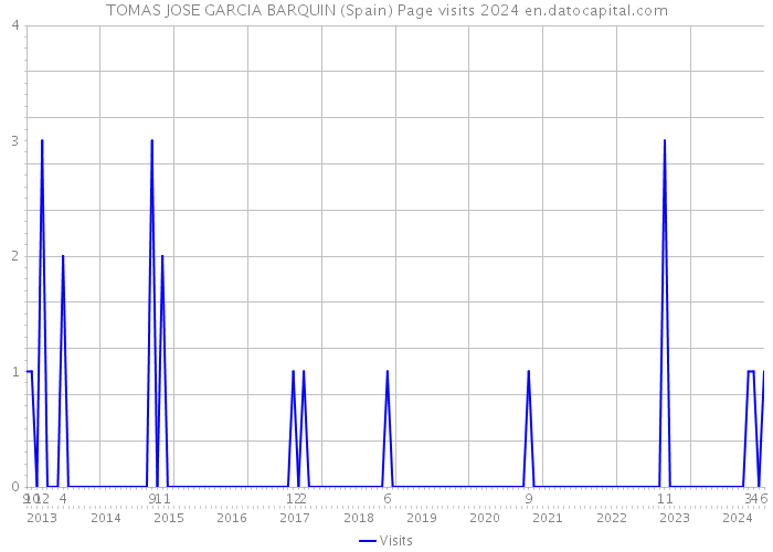 TOMAS JOSE GARCIA BARQUIN (Spain) Page visits 2024 