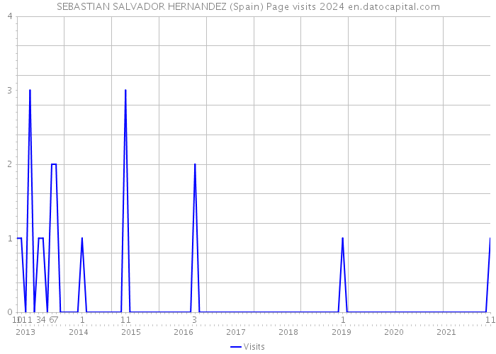 SEBASTIAN SALVADOR HERNANDEZ (Spain) Page visits 2024 
