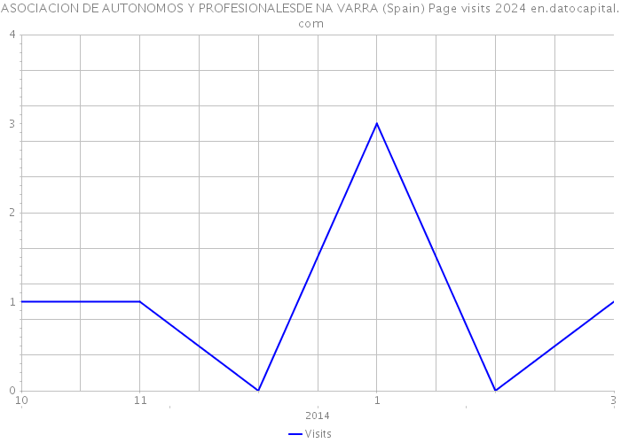 ASOCIACION DE AUTONOMOS Y PROFESIONALESDE NA VARRA (Spain) Page visits 2024 