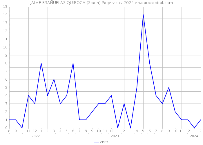 JAIME BRAÑUELAS QUIROGA (Spain) Page visits 2024 