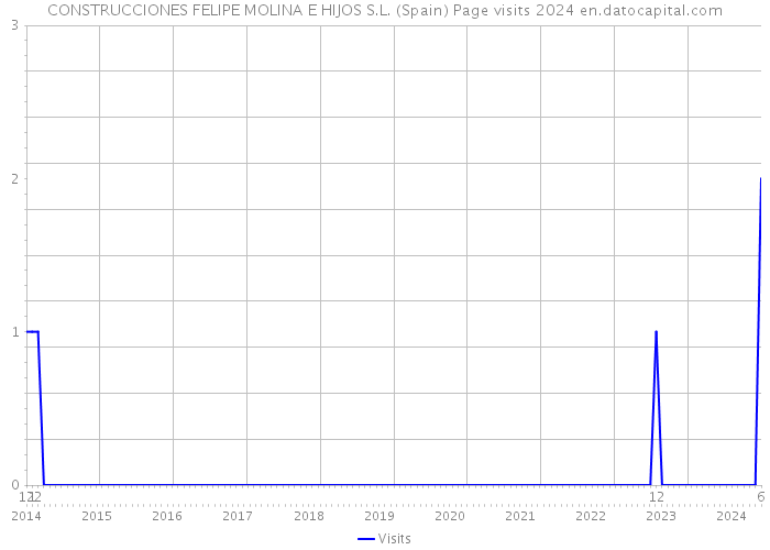 CONSTRUCCIONES FELIPE MOLINA E HIJOS S.L. (Spain) Page visits 2024 