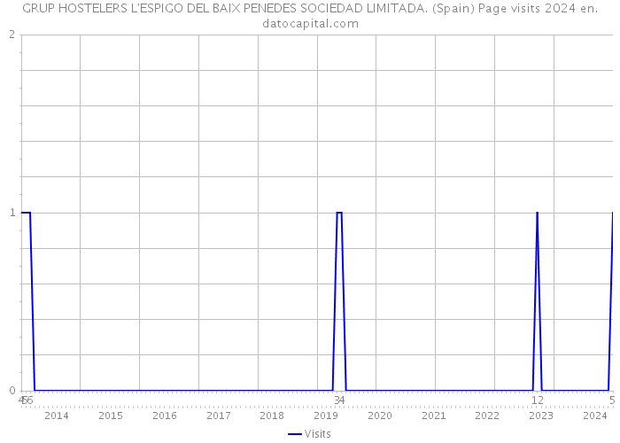 GRUP HOSTELERS L'ESPIGO DEL BAIX PENEDES SOCIEDAD LIMITADA. (Spain) Page visits 2024 
