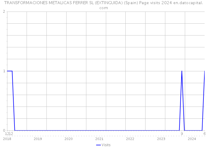 TRANSFORMACIONES METALICAS FERRER SL (EXTINGUIDA) (Spain) Page visits 2024 