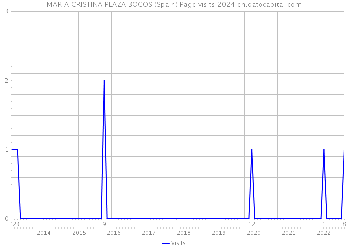 MARIA CRISTINA PLAZA BOCOS (Spain) Page visits 2024 