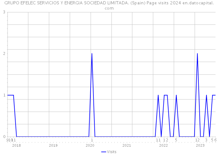 GRUPO EFELEC SERVICIOS Y ENERGIA SOCIEDAD LIMITADA. (Spain) Page visits 2024 