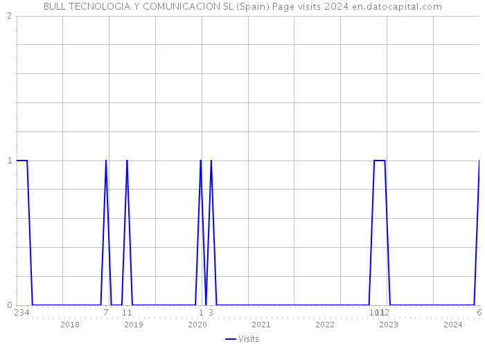 BULL TECNOLOGIA Y COMUNICACION SL (Spain) Page visits 2024 