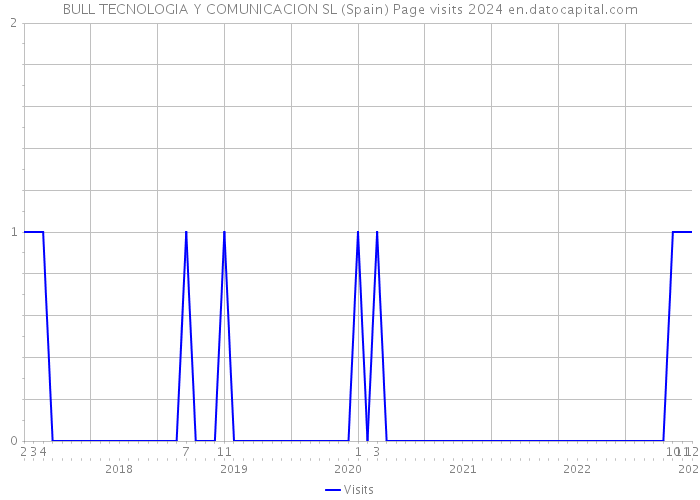 BULL TECNOLOGIA Y COMUNICACION SL (Spain) Page visits 2024 