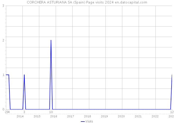 CORCHERA ASTURIANA SA (Spain) Page visits 2024 