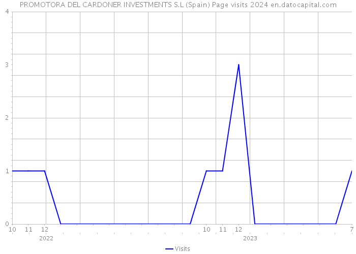 PROMOTORA DEL CARDONER INVESTMENTS S.L (Spain) Page visits 2024 