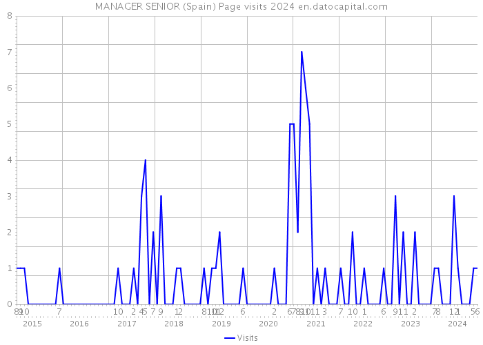 MANAGER SENIOR (Spain) Page visits 2024 