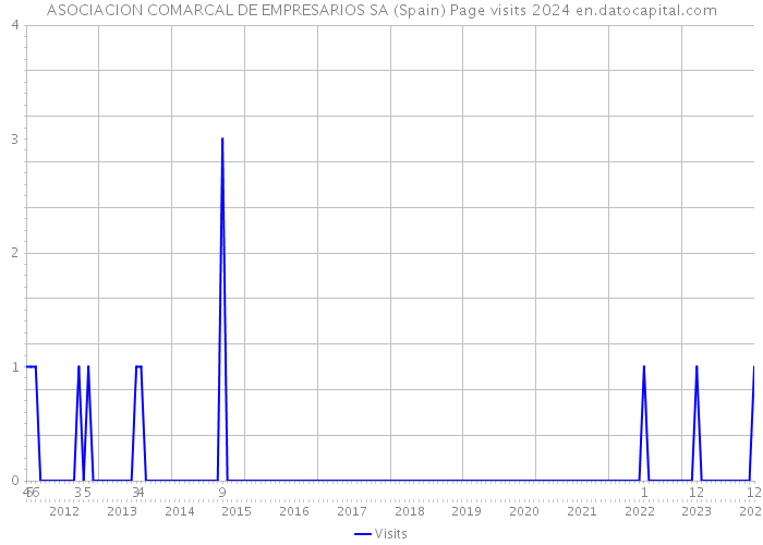 ASOCIACION COMARCAL DE EMPRESARIOS SA (Spain) Page visits 2024 