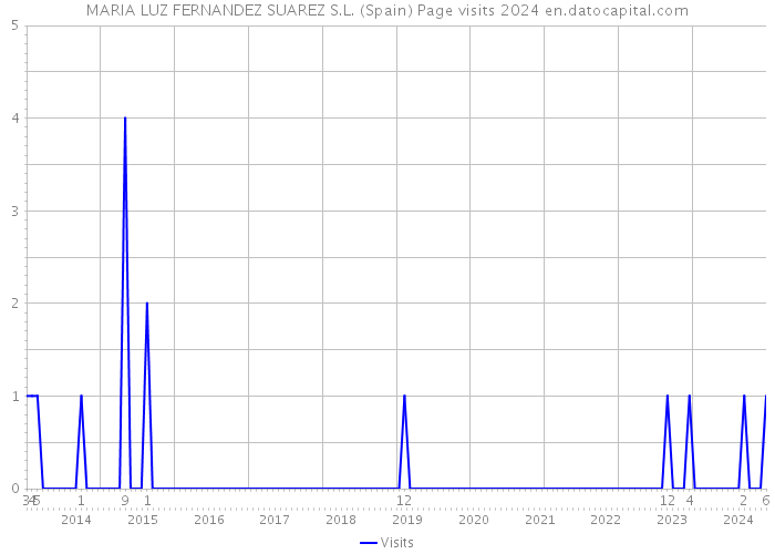MARIA LUZ FERNANDEZ SUAREZ S.L. (Spain) Page visits 2024 