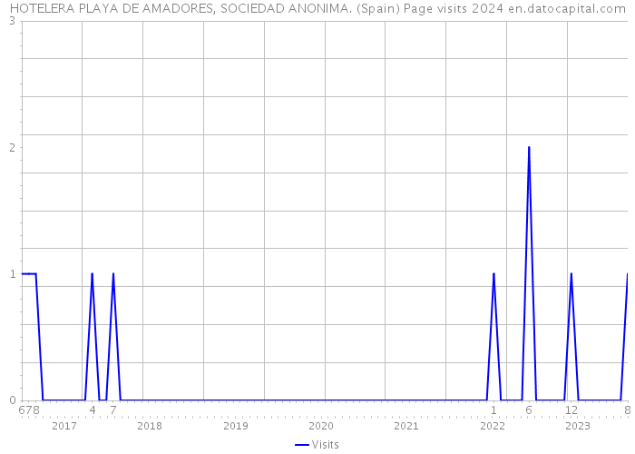 HOTELERA PLAYA DE AMADORES, SOCIEDAD ANONIMA. (Spain) Page visits 2024 