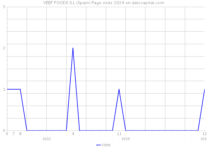 VEEF FOODS S.L (Spain) Page visits 2024 
