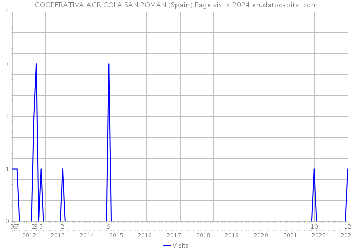 COOPERATIVA AGRICOLA SAN ROMAN (Spain) Page visits 2024 