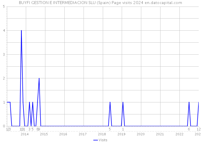 BUYFI GESTION E INTERMEDIACION SLU (Spain) Page visits 2024 