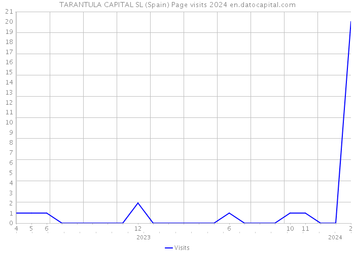 TARANTULA CAPITAL SL (Spain) Page visits 2024 