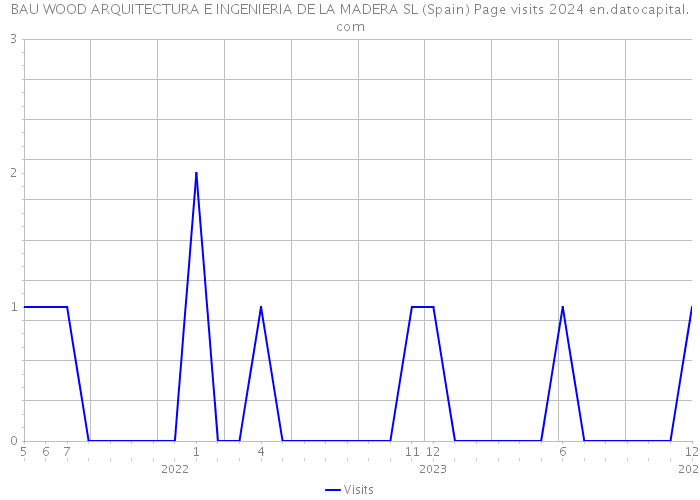 BAU WOOD ARQUITECTURA E INGENIERIA DE LA MADERA SL (Spain) Page visits 2024 