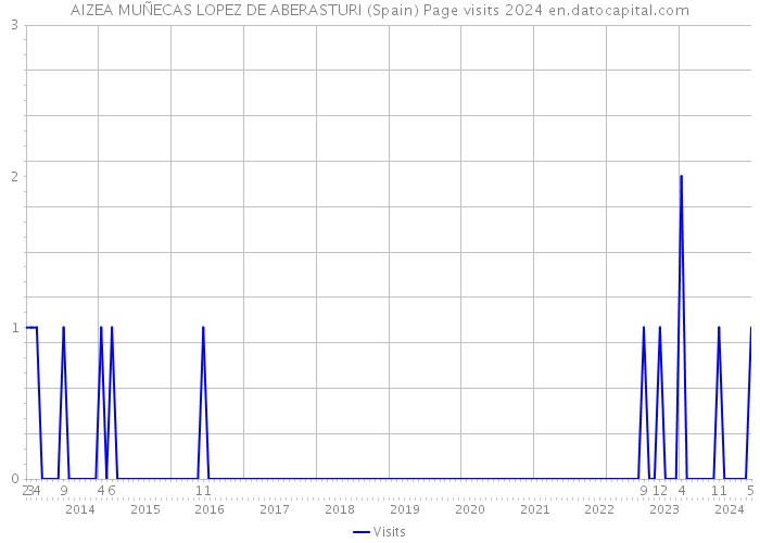 AIZEA MUÑECAS LOPEZ DE ABERASTURI (Spain) Page visits 2024 