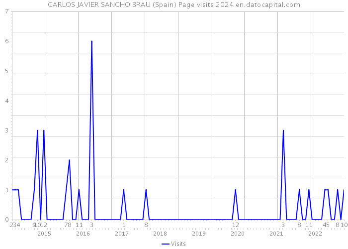 CARLOS JAVIER SANCHO BRAU (Spain) Page visits 2024 
