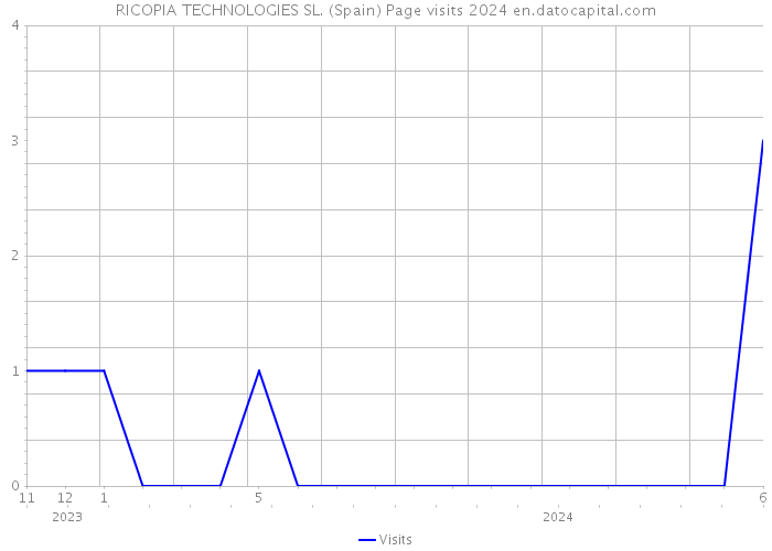 RICOPIA TECHNOLOGIES SL. (Spain) Page visits 2024 