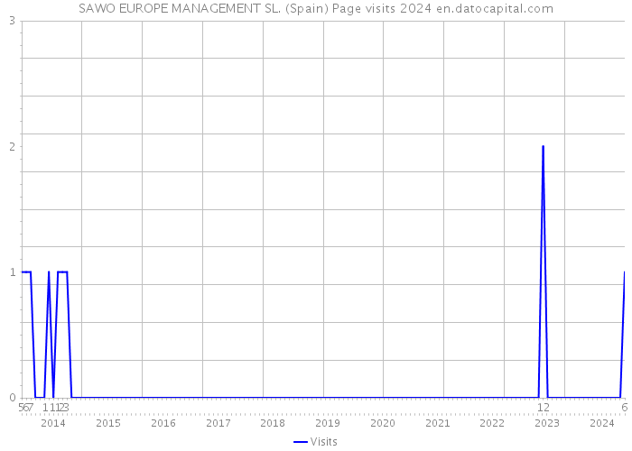 SAWO EUROPE MANAGEMENT SL. (Spain) Page visits 2024 