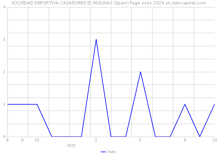 SOCIEDAD DEPORTIVA CAZADORES EL MOLINAZ (Spain) Page visits 2024 