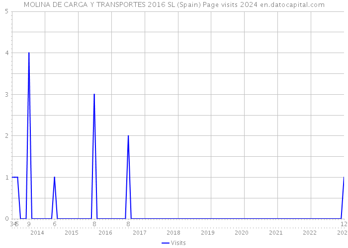 MOLINA DE CARGA Y TRANSPORTES 2016 SL (Spain) Page visits 2024 