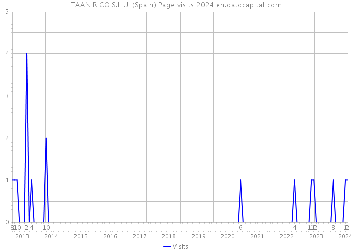 TAAN RICO S.L.U. (Spain) Page visits 2024 