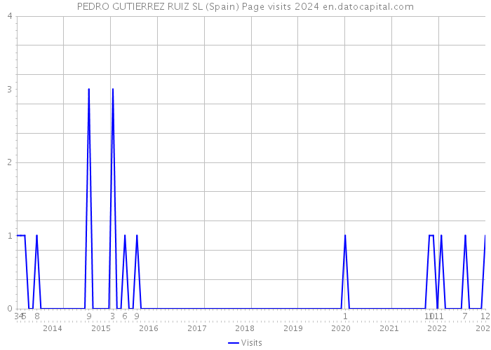 PEDRO GUTIERREZ RUIZ SL (Spain) Page visits 2024 