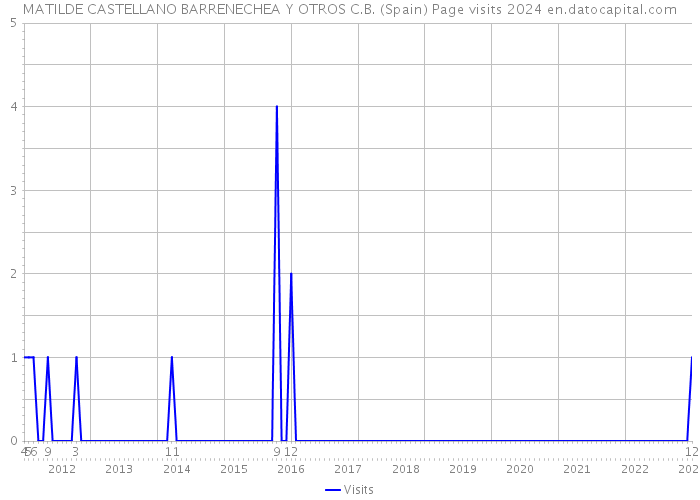 MATILDE CASTELLANO BARRENECHEA Y OTROS C.B. (Spain) Page visits 2024 