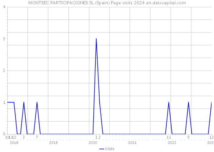 MONTSEC PARTICIPACIONES SL (Spain) Page visits 2024 