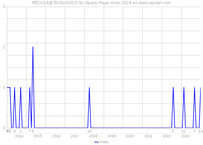 RECICLAJE ECOLOGICO SL (Spain) Page visits 2024 