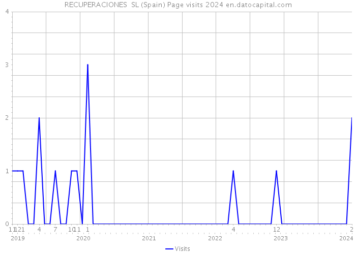 RECUPERACIONES SL (Spain) Page visits 2024 