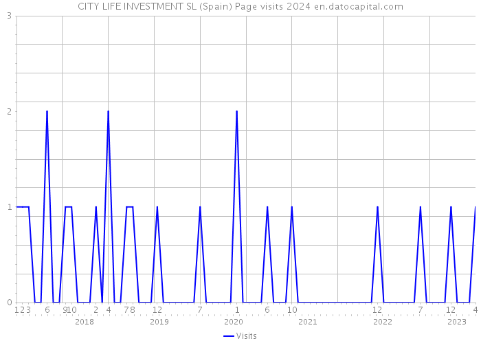 CITY LIFE INVESTMENT SL (Spain) Page visits 2024 