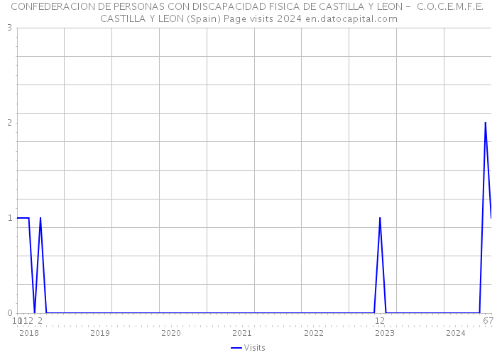 CONFEDERACION DE PERSONAS CON DISCAPACIDAD FISICA DE CASTILLA Y LEON - C.O.C.E.M.F.E. CASTILLA Y LEON (Spain) Page visits 2024 