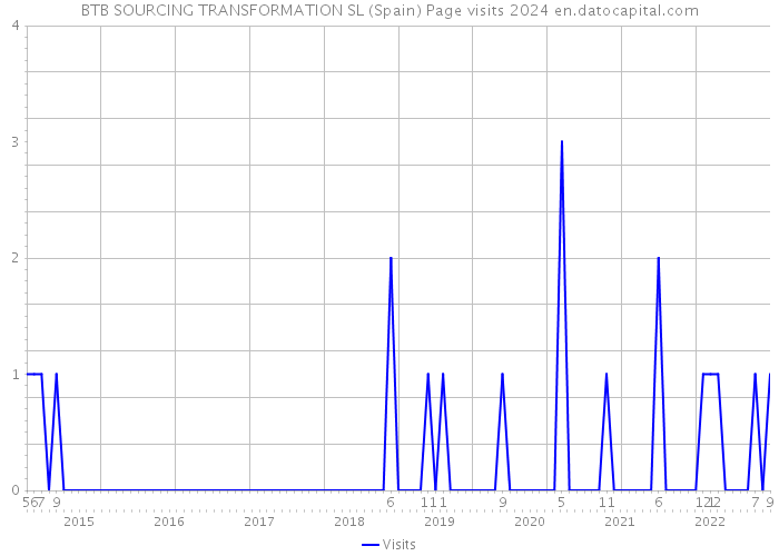 BTB SOURCING TRANSFORMATION SL (Spain) Page visits 2024 