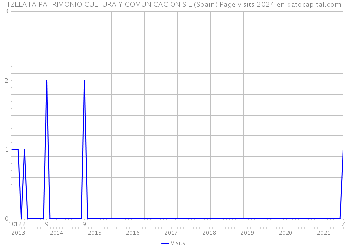 TZELATA PATRIMONIO CULTURA Y COMUNICACION S.L (Spain) Page visits 2024 