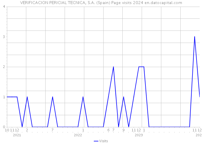 VERIFICACION PERICIAL TECNICA, S.A. (Spain) Page visits 2024 